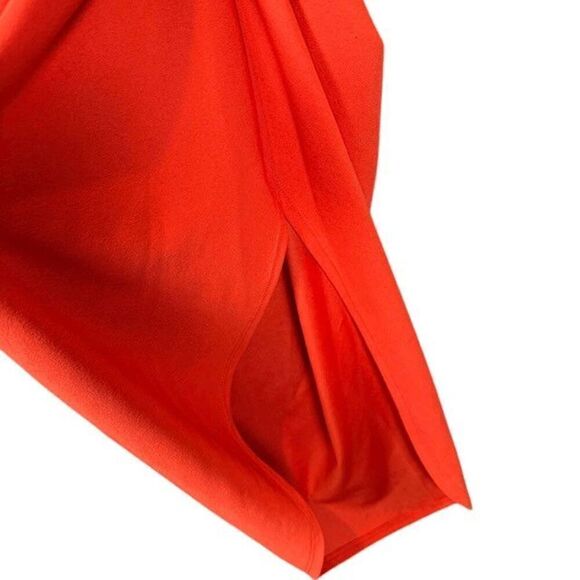 NWT ASOS Design Maternity Cowl Neck Sleeveless Midi Dress Ruched Orange Size XS - Picture 5 of 14